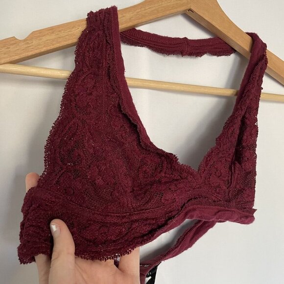 Urban Outfitters Out from Under lacy pink halter top women's size s bra bralette - Picture 2 of 4